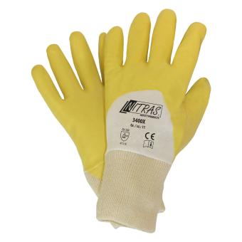 NITRAS Premium-Nitrilhandschuhe, Baumwoll-Trikot, weiß 3400X