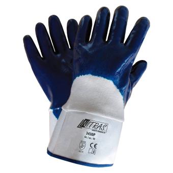 NITRAS Premium-Nitrilhandschuhe, Baumwoll-Jersey, weiß 3430P