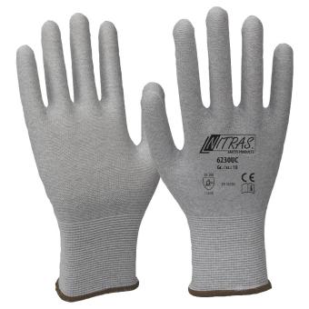 NITRAS Antistatikhandschuhe, Nylon-Carbon-Strick, grau 6230UC