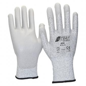 NITRAS Antistatikhandschuhe, Spezialgarn, grau 6330