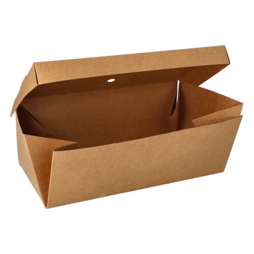 Baguetteboxen, Pappe "pure" 10 x 13 x 25 cm faltbar, groß 20stk