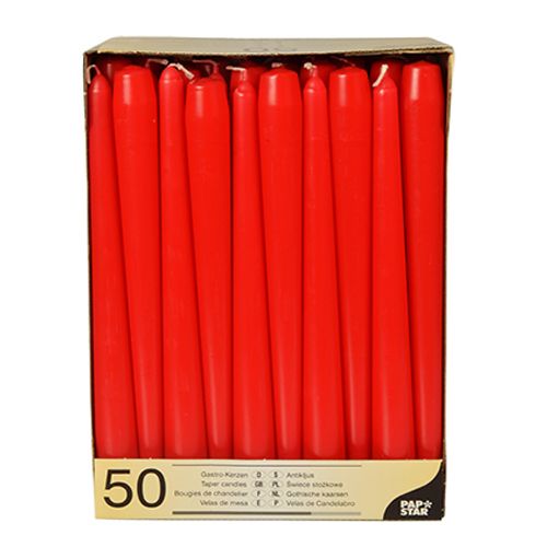Leuchterkerzen Papstar 50 Stk. diverse Farben 2,2 cm · 25 cm