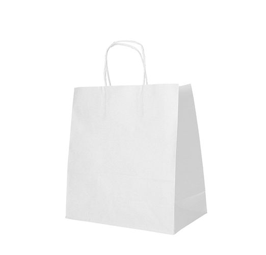 Papiertüten 27 x 32 x 17 cm weiß mit gedrehtem Tragegriff  Papstar 25 stk.
